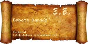 Babocs Bandó névjegykártya